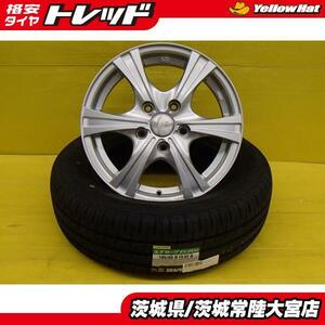 送料無料 195/65R15 新品 夏タイヤ 中古 ホイール 4本セット ダンロップ エナセーブ EC204 ファング 15インチ 6J 5H114.3 +53