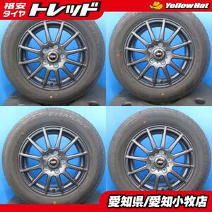 ヴォクシー ノア 4本 グレー 15インチ 5H 5穴 PCD 114.3 新品 195/65R15 夏タイヤ 夏用 中古 アルミホイールセット ！