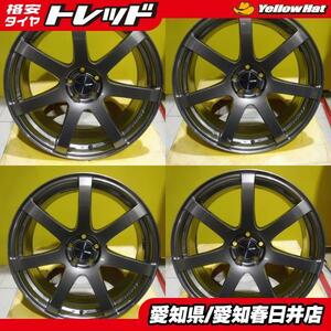 送料無料 中古 ENKEI パフォーマンスライン PF07 19インチ 8.0J +45 5H 100 ガンメタ アルミホイール 4本セット 86 BRZ