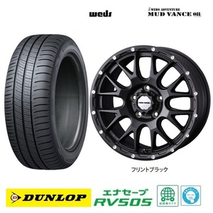 タイヤホイール4本セット MUD VANCE 08 18x7.5J 5/114.3 +35 FB TOYO OPEN COUNTRY R/T 225/60R18 100Q RWL