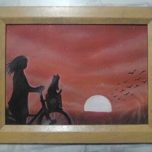 Art hand Auction [Anonymous delivery] Painting Twilight 2L size frame included, Artwork, Painting, Pastel drawing, Crayon drawing