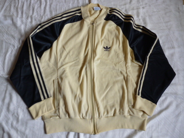 70s 80s adidas アディダス　 ATP ジャージ USA製 アメリカ製 オリジナル　ビンテージ　クリーム/ブラック　Lサイズ