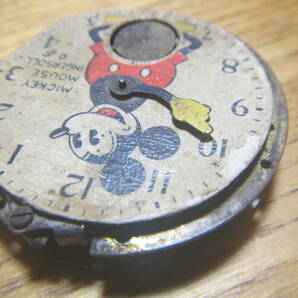 激レアー1930年代 Ingersoll Mickey Mouse Pocket Watch インガソル ミッキーマウスポケットウォッチ 機械式のみ、ジャンク 研究用の画像3