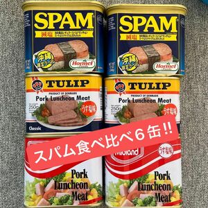 送料無料　スパム　ポーク　6缶　沖縄限定　チューリップポーク 減塩 SPAM