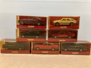 1038* 当時物 herpa ヘルパ WAGENER miniature AUTOMOBILE ミニチュア 1/87スケール ミニカー 計7点 おまとめ 模型車 アンティーク 現状品