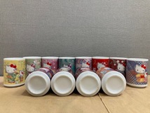 677* HELO KITTY ハローキティ はろうきてぃ HK 2001 SANRIO サンリオ 湯呑 湯飲み 絵柄 和食器 計12客 おまとめ 食器 キャラクター 現状品_画像9