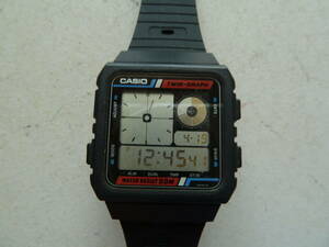 希少　当時物　CASIO　カシオ　TWIN-GRAPH　AE-20W　電池交換済み　稼働品