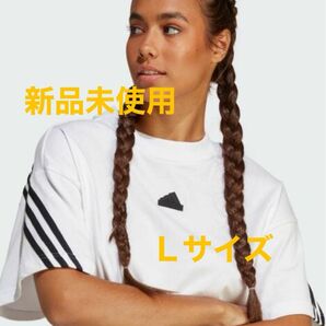 アディダス　フューチャーアイコン スリーストライプス 半袖Tシャツ　白　Ｌサイズ