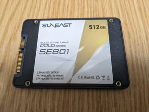 使用時間22時間 サンイースト SSD 512GB sata SUNEAST SE801　動作OK