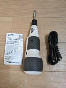 美品 TONE トネ ハイブリッド電動ドライバー CHD21S　電動　小型　ブレーキ付き