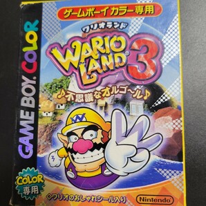 ワリオランド３ / WARIO LAND3 不思議なオルゴール シール付き ゲームボーイカラー GBC 動作品 Nintendo 任天堂の画像2