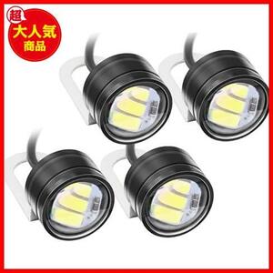 YnGia イーグルアイ 12V LED牛目 大玉 LED 20MM デイライト 車 スポットライト LED ミラーマウント 3LED搭載 足元照明 デッキライト