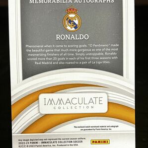 2022-23 PANINI IMMACULATE COLLECTION SOCCER RONALDO ロナウド 直筆サインカード 枠内完璧サインの画像2