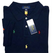 【新品】ラルフローレン ■ 鹿の子ポロシャツ ■ レディース L~LL / US Boys XL ■ ポニー 総柄 All Over Pony POLO RALPH LAUREN 正規品_画像1