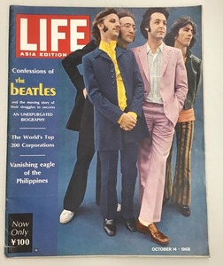 「LIFE OCTOBER 14. 1968」ASIA EDITION 表紙/THE BEATLES ビートルズ