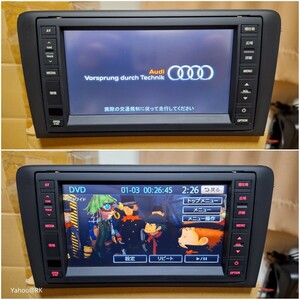 アウディ 純正SSDナビ Clarion 型式 J8PAE2A06 Bluetooth DVD再生 テレビ フルセグ SDカード USB iPod CD録音