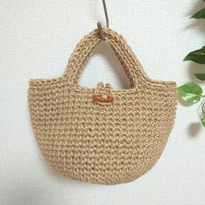 麻ひもバッグ ハンドメイド 麻紐バッグ 2b