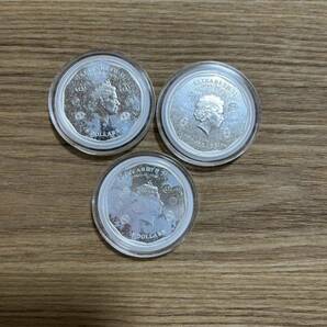 トケラウ 1オンス 銀貨 ３枚セットの画像1