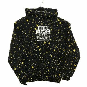 着用少. ブラックアイパッチ スター 星 総柄 パーカー L 黒ブラック　トレーナーblackeyepatch 