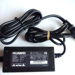 美品 Softbank Air HUAWEI ACアダプタ HW-120200J0A 電源アダプタ 12V 2A φ5.5㎜ YAMAHAヤマハP12V2.0A東芝 WA-18Q12FU ADPV16A 互換 ①②の画像1