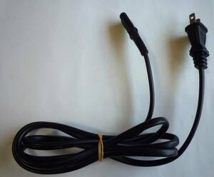 PHINO 電源ケーブル 電源コード メガネケーブル メガネコード AC125V 7A 1.5m 黒 ブラック メガネ型 AC電源コード メガネ型プラグ 管Ｐ