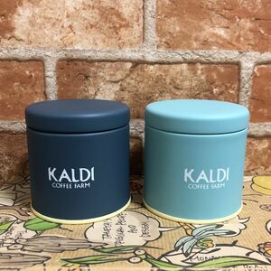 ★新品、未開封★KALDI カルディ　ミニキャニスター缶　2個　コーヒー豆　アウトドア　キッチン　雑貨　インテリア　★お値下げ不可