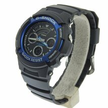 1円 稼働 カシオ CASIO AW-591 クォーツ G-SHOCK 黒文字盤 SS×樹脂 メンズ 腕時計_画像2