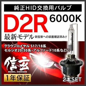 新品 Model 信玄 純正交換 HID D2R 6000K トヨタ クラウンロイヤル S17 18系 セルシオ20 30系 アルファード10系に 車検対応 安心の1年保証