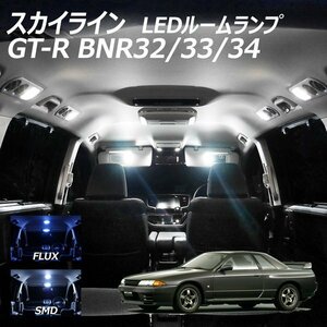 ╋ スカイライン GT-R BNR32/33/34 LED ルームランプ FLUX SMD 選択 3点セット T10プレゼント付き