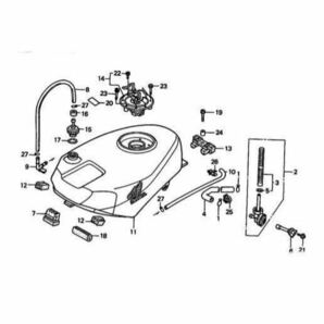 ホンダ純正品 NSR250R MC18 MC16フューエルホース 2本セット 16954KV3700 純正部品 チューブ ガソリンホース HONDA GENUINE PARTS 新品の画像2