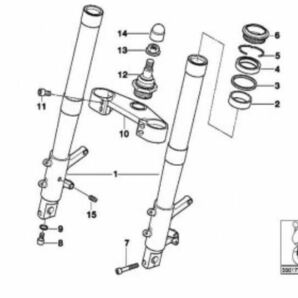 ＢＭＷ適合 ホンダ純正 フロントフォークシールセット1台分 新品 R1200 R1100 R1150 オイルシール 31422311988 ダストシール 31422311980の画像4