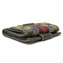 GUCCI【グッチ】146207　Wホック二つ折り財布　シェリーライン　GGキャンバス　レディース【中古】_画像5