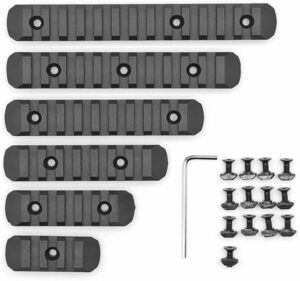 M-LOK & KEYMOD 両方対応[ 良品武品 ] 20mm レイルセクション 6種6枚セット (3 / 5 / 7 / 9 