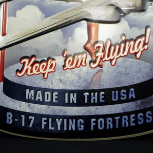 李9638 中古 金属製 看板 Keep 'em Flying! MADE IN THE USA B-1 FLYING FORTRESSの画像2