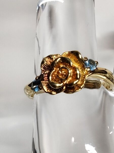 K 18金アクアマリン リング