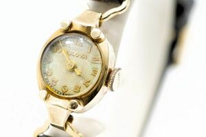 475 BULOVA 17JEWELS 14K GOLD L3 неподвижный товар Broba 17 камень 14 золотой печать чистое золото автоматический механический завод женские наручные часы 