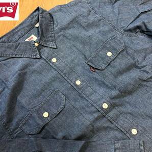 Levis(リーバイス) ポケット付き ワークデニム長袖シャツ 19587-0252 ＵＳサイズS(日本サイズ約M)の画像1