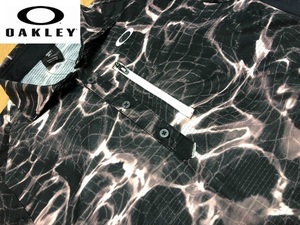 OAKLEY(オークリー) Oakley Sinuous Grid Shirt 吸汗速乾、高通気 半袖ポロシャツ FOA402501(BLACK PRINT)Ｌ