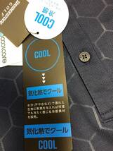 BRIDGESTONE GOLF(ブリヂストンゴルフ)春夏 COOL ロゴプリント ハニカムエンボス ボタンダウン半袖ポロシャツ 3GW01A(NA)ＬＬ_画像5