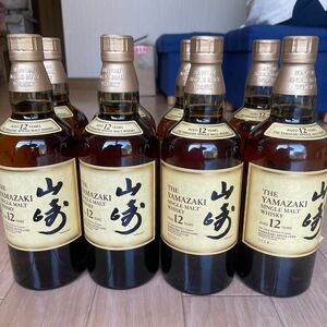 山崎　12年　サントリー　シングルモルト　ウイスキー　　8本セット　値下げ不可！　送料無料　古酒未開栓品