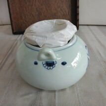 美品【 翠泉 】土瓶茶器 木製 盆付き ペルシャ紋 急須 蓋付き湯呑 5客セット 和食器 茶器セット_画像6