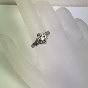 ダイヤモンド リング 指輪 0.35ct フラワーモチーフ pm pt 4.2g プラチナ 天然ダイヤ レディース アクセサリー の画像1