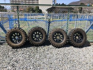 ジムニーJA11 JA22 JB23 JB64　タイヤホイルセット　16×6J　245-75-16　31×9.50-16　オフ-25　希少8スポーク　程度良好　個人出品売切