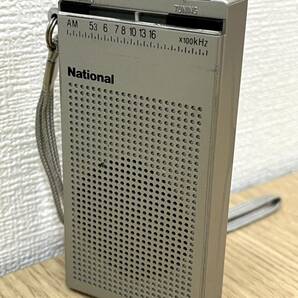 ◇◆3550 National ナショナル 小型コンパクトラジオ AMラジオ R-166 昭和レトロ アンティーク 現状保管品◆◇の画像1