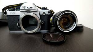  collector discharge goods |NIKON Nikon FM2 silver film camera |NIKKORauto1:3,5f=43-86 millimeter lens operation not yet verification present condition delivery 