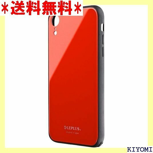 iPhone XR 背面ガラスシェルケースSHELL GLASS レッド 84