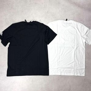 新品 正規品 1円~XLsize アディダス 半袖 Tシャツ 2枚セット adidas 白 黒 オーシャンプリント 春 夏 コットン まとめ ２枚 ストライプ 海の画像9