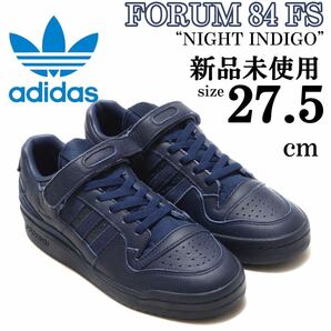 1円~ 新品 27.5cm フォーラムロー アディダスオリジナルス adidas originals FORUM 84 LOW FS 本革 レザー スニーカー ネイビー 靴 紺の画像1