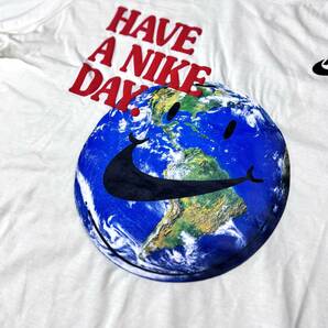 1円〜 新品 2XLsize ナイキ 半袖 クルー Tシャツ HAVE A NIKE DAY 人気ロゴ 夏 刺繍 プリント スマイリースウッシュ コットン イエロー 黒の画像4