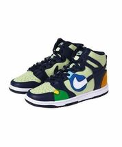 1円〜 新品 NIKE W DUNK HIGH LX 28cm ナイキ ダンク ハイ スニーカー マルチカラー グリーン ネイビー シューズ ビンテージ感 箱有り 靴_画像4